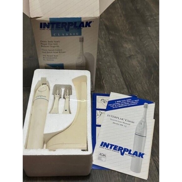 Vintage Interplak Home Plaque Removal Instrument 1992 New Sealed NOS PB-12 Rare - Picture 10 of 12
